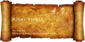 Ajtai Virgil névjegykártya